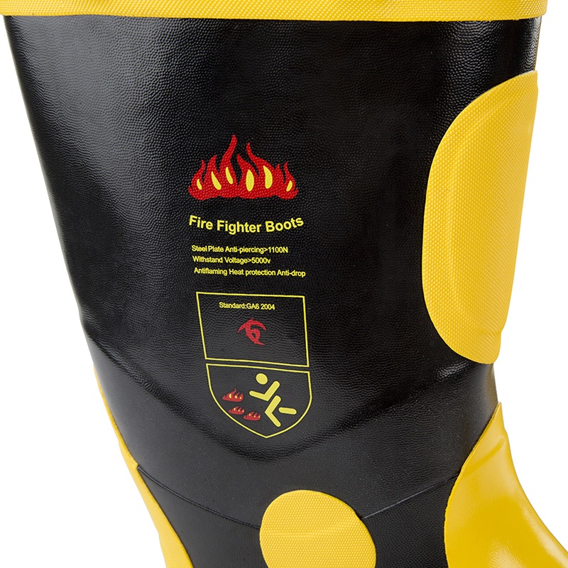 Superior quality manufacture fireman fire fighting boot safety for sale